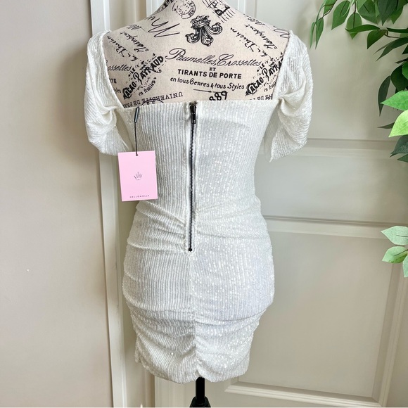 Hello Molly Frequent The Club Dress White Sz 6 - Picture 9 of 16